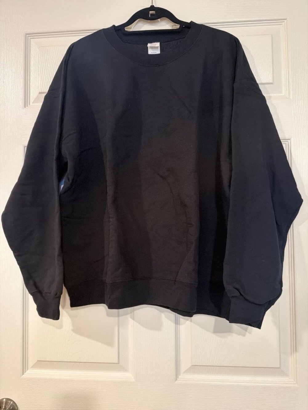 Hanes Ultimate Cotton Black Crewneck Sweatshirt XL 90% Cotton 10% Polyester Made